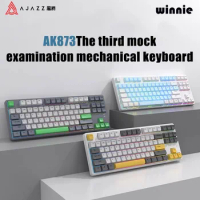 Ajazz Ak873 The Third Mock Examination Mechanical Keyboard Rgb Backlight Gaming Keyboard Hot Swappable Gasket Office Keyboard