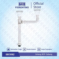 Fiorentino Afur dan Selang Wastafel Kitchen Sink Bak Cuci Piring Double SBC5082 Selang + Afur Stainl