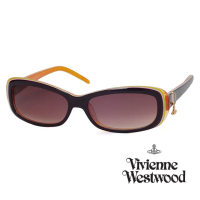 【Vivienne Westwood】英國精品時尚漸層系列造型太陽眼鏡(VW63701-黑透咖)