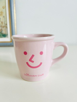 日本中古 粉色橘吉陶瓷水杯咖啡杯牛奶杯