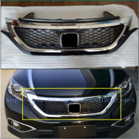 For Honda CRV CR-V 2012 2013 2014 Modulo Front Grill Grille Top Grade ABS Chrome