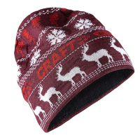 瑞典 Craft Retro Knit Hat 針織羊毛帽.彈性透氣保暖護耳帽_棗紅