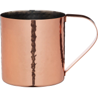 【KitchenCraft】錘紋不鏽鋼馬克杯 銅550ml(水杯 茶杯 咖啡杯 露營杯 不銹鋼杯)