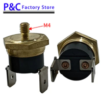 5PCS KSD301/KSD302 10A 40-150Degree M4 Threaded Head Normally Closed Temperature Switch Thermostat 40 50 60 65 70 75 135 150