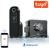 Tuya Smart Door Lock Waterproof App Fingerprint Wifi Smart Lock Fechadura Digital Password Door Lock IC-Card Security Lock