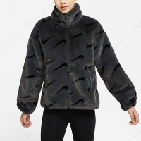 NIKE 外套 毛毛外套 立領外套 運動 保暖 女款 黑 DQ6843070 AS W NSW FX FUR AOP JKT