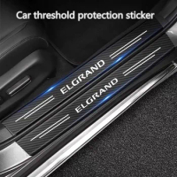 Carbon Fiber Car Threshold Protective Film Waterproof Car Sticker For Nissan Elgrand E50 E51 E52 1996-2016 2017 2018 2019 2020