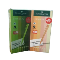 Faber-Castell 12 P7 GEL Pen isi 12 Pulpen Tinta Hitam Kelembutan Menulis Tak Terbatas