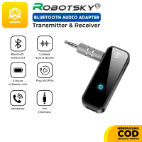 ROBOTSKY Bluetooth 5.3 Audio Receiver Transmitter Adapter 2in1 untuk Mobil TV Komputer - C28