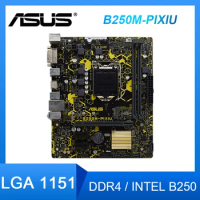 LGA 1151 Motherboard ASUS B250M-PIXIU intel B250 DDR4 support Core i3-6300 i7-6700 cpu HDMI DVI VGA M.2 Micro ATX
