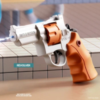 2PCS MINI Summer Revolver Water Gun Toy Pistol Manual Continuous Shooting Prop Gun Outdoor Toys for Children Boy Bath Beach Game