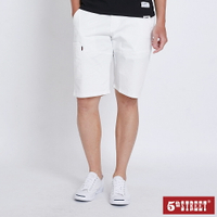 男時尚休閒短褲-白色【5th STREET】【APP下單享最高9%點數】#年中特賣