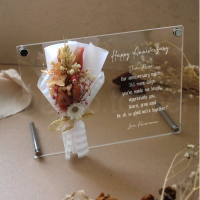 Custom Acrylic Greeting Card Gift / Anniversary Gift / Graduation Gift