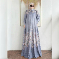 GAMIS ONLY SERENA DRESS BAHAN KATUN SUTRA LIONEL RICHI By Fajar collection Gamis Muslim  Wanita Mewa
