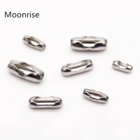 100Pcs Stainless Steel Ball Chain Connector Clips Clasps Fits For1.5/2/2.4/3.2mm Ball Chain