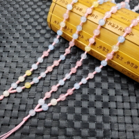 天然玉石石英巖玉圓珠掛件繩彩色6毫米圓珠吊墜繩珠鏈繩玉繩