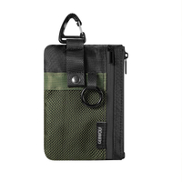 FCMinimalist RFID Blocking Small Wallet with ID WindowWaterResistant Zip Id Case Wallet with Lanyard