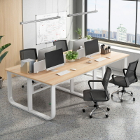 APP下單享點數9% 辦公桌椅組合簡約現代職員辦公室家具員工4/6人位屏風工作電腦桌