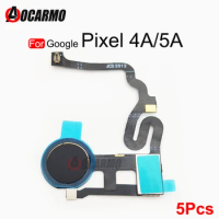 5Pcs/Lot For Google Pixel 4A 5A 4G 5G Fingerprint Sensor Home Button Flex Cable Replacement parts