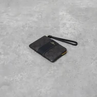 Tas COACH STRIPE BLACK MONOGRAM BLACK DARK BROWN MINI CLUTCH WITH HANDLE 100% ORIGINAL 15X10CM