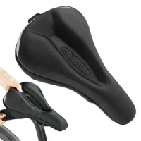 Bike Seat Cover Padded Wide Soft Pad Exercise Bike Seat Cushion Wide Foam Bicycle Seat Cover Bicycle Seat Cushion
