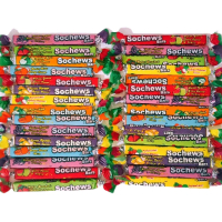 Sochews Long Bar Candy Halal Grape/Orange/Lychee/Apple/Strawberry/Guava/Mango Mix 40pcs/ 60pcs/ 80pc