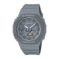 CASIO卡西歐 G-SHOCK 簡約八角殼雙顯手錶-灰 GA-2110ET-8A_45.4mm