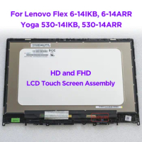 NEW 14.0 LCD Touch Screen Digitizer Assembly For Lenovo Yoga 530-14IKB 530-14ARR Flex 6-14IKB 6-14ARR FHD1920x1080 Display Panel