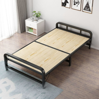 鐵床 1.5米折疊床單人家用雙人加固木板床經濟型鋼絲床硬板床