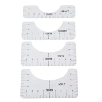 T-Shirt Alignment Ruler For Guiding T-Shirt Design Fashion Rulers With Size Chart Drawing Template Craft Tool Drafting