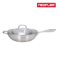 【NEOFLAM】不銹鋼316炒鍋32cm(含玻璃蓋)
