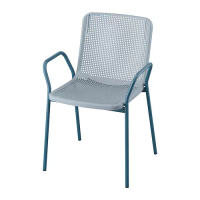 TORPARÖ 扶手椅 室內/戶外用, 淺藍灰色