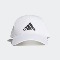 【adidas 愛迪達】帽子 男女款 棒球帽 老帽 遮陽帽BBALL CAP COT 白 FK0890