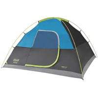 Coleman Dark Room Sundome Camping Tent, 4/6 Person Tent Blocks 90% of Sunlight and Keeps Inside Cool