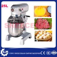 25L stainless steel dough mixer prices bread pizza dough mixer with capacity 8kg flour