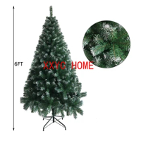 6FT Iron Leg White PVC 650 Branches Christmas Tree Easy Setup Sturdy Durability and Realistic Christmas Tree for Party New Year