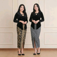 Rok span batik katun Rok Instan kondangan Rok Sepan Belahan Depan Slim-fitting