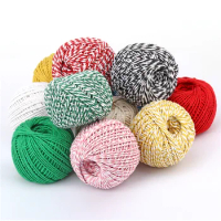 2 Rolls 1.5-2mm Cotton Bakers Twine Rope 100Meters/Roll Handmade Accessories Macrame Cotton cord natural cotton wedding decorate