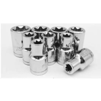 9pcs 1/2 Inch Torx Star Socket Set E Type E10 E11 E12 E14 E16 E18 E20 E22 E24 Hand Repair Tools