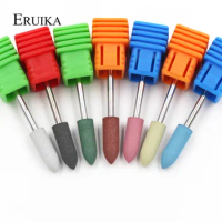 ERUIKA 1PC Long Bullet Head Nail Drill Rubber Silicon Material Bits Nail Buffer Machine For Manicure Nail Art Accessories