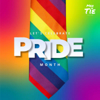 MEN IN TIE เนคไทแบบผูกเองรุ่น Pride Month Rainbow เนคไทสีรุ้ง คําแนะนําการขายที่ร้อนแรงในเดือนนี้