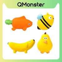 【Q-MONSTER】水果動物家族 發聲玩具 狗玩具 發聲玩具 寵物玩具 毛絨玩具  狗狗玩具 Q MONSTER
