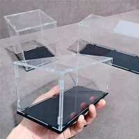 75 Size Assembled Cube Clear Acrylic Display Box, Dustproof Protection Showcase for Toy Modle,Action Figures, Countertop Box