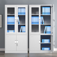 File Iron Cabinet Office File Data Cabinet Financial Voucher with Lock Storage Bookcase Drawer Storage Low Cabinet