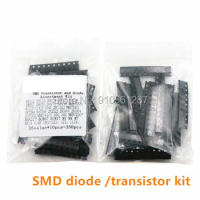 SMD diode transistor kit 1N4148 S8550 S8050 MMBT5401 BAV99 2N2222 2N7002 DAN217 BC817 BC807 A1015 BAT54 1N4007 BAV70 2N3906 A42