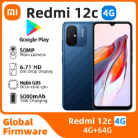 Xiaomi Redmi 12C 4g SmartPhone MTK Helio G85 6.71inch 60hz LCD 10W Charge 5000mAh 50MP+5MP Camera Original used phone