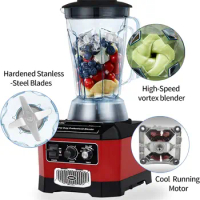 Heavy Duty Commercial Blender,2200W 60Oz Professional Kitchen Blender for Smoothies,Shakes,Ice and Frozen Fruit,Optiona