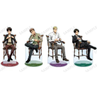 Attack On Titan Anime Eren Jaeger Levi Jean Kirstein Erwin Smith Action Figure Doll Game Acrylic Stand Model Plate