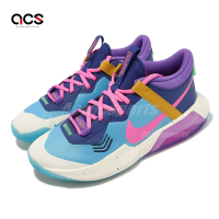 Nike 籃球鞋 Air Zoom Crossover GS 大童鞋 女鞋 藍 粉紅 拼接 氣墊 緩震 運動鞋 FD1034-400