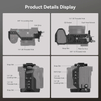 SmallRig  A6700 Cage Kit for Sony Alpha 6700 Built-in Quick Release Plate for Arca with Cable Clamp 